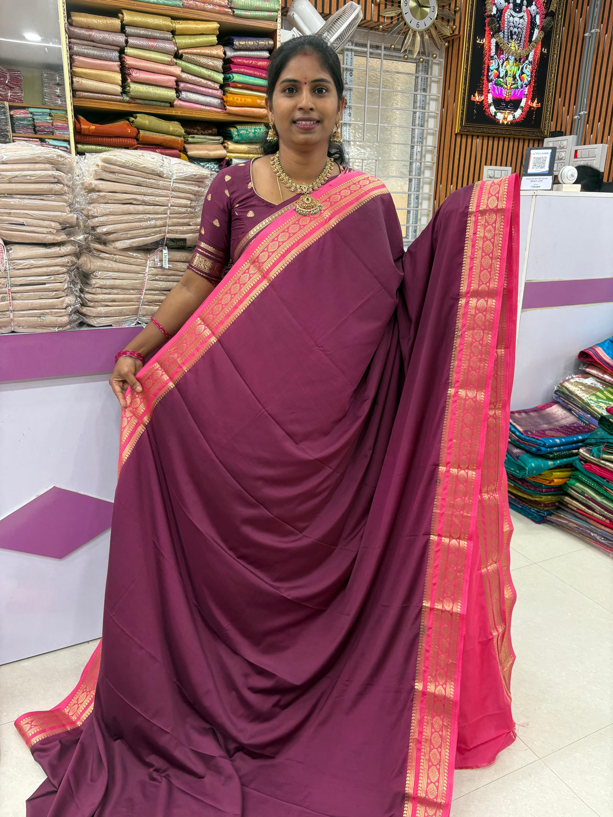 Semi Mysore Silk Saree