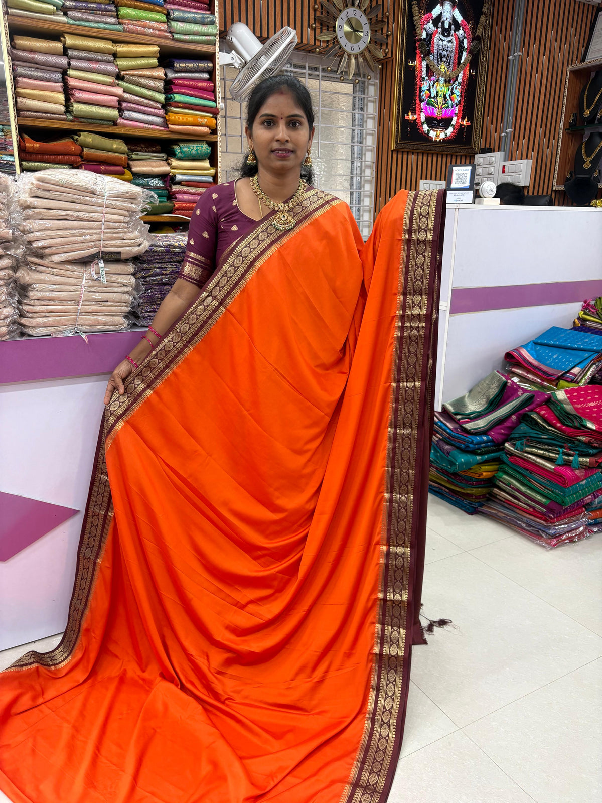 Semi Mysore Silk Saree