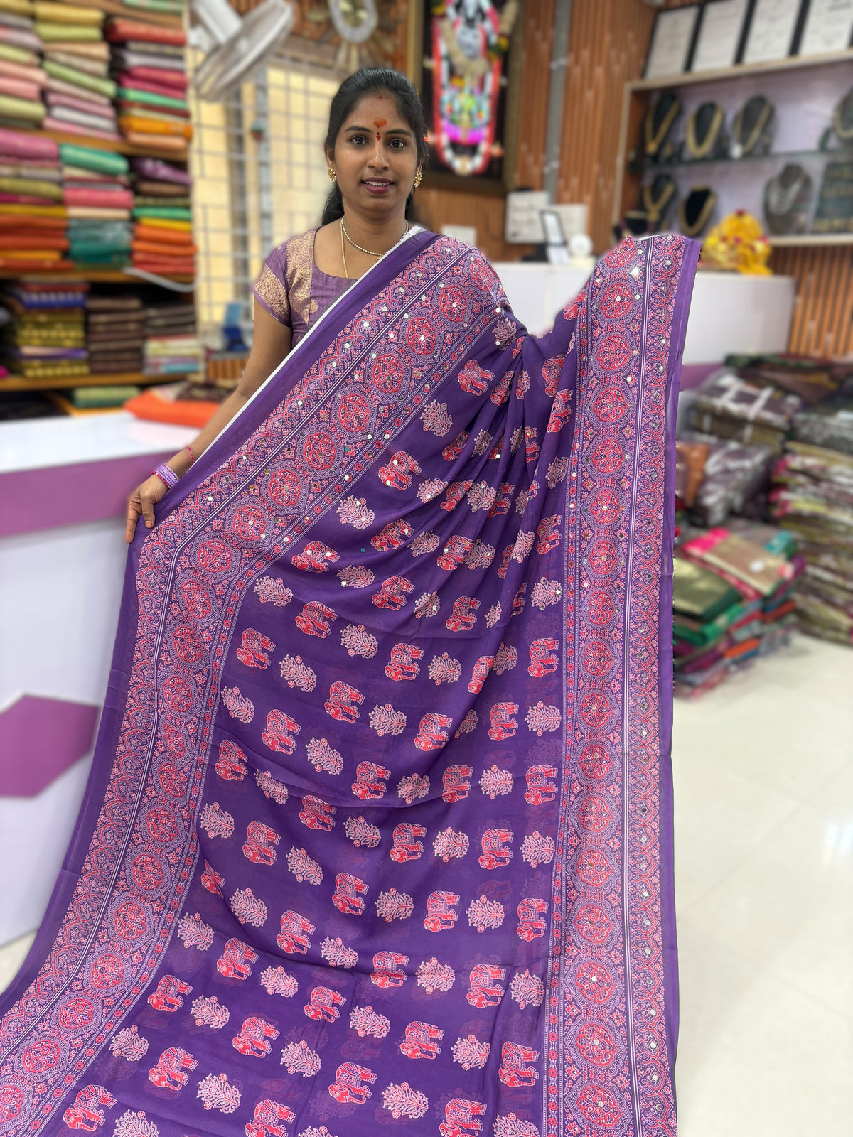Ajrakh Print Sarees
