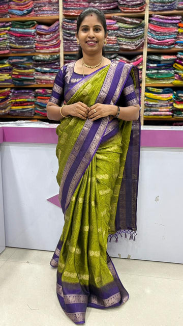 marshmallow georgette saree