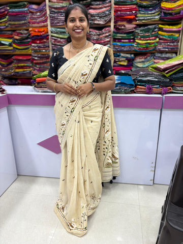 Lenin cotton Silk saree