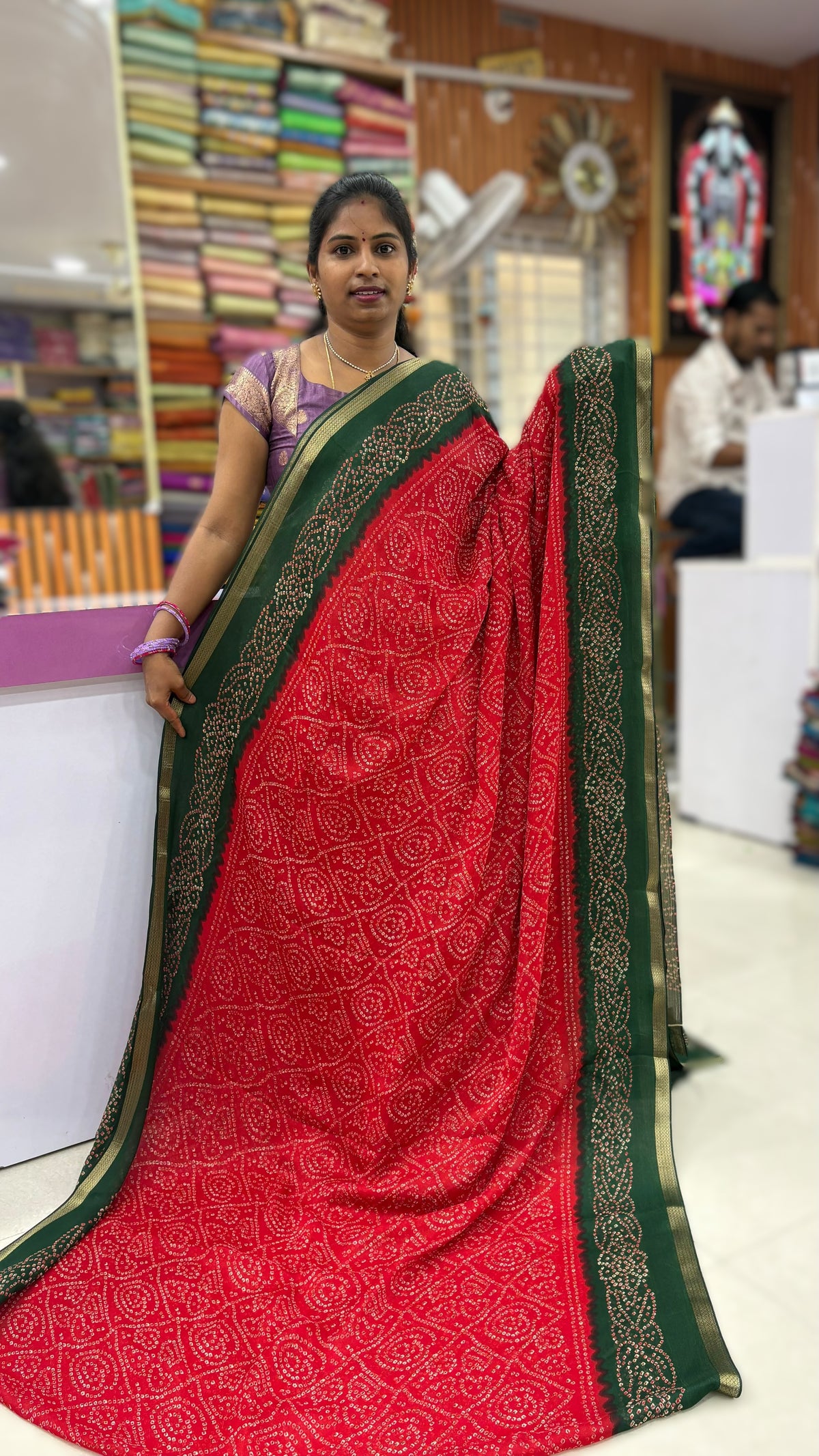 Bandhani Georgette saree