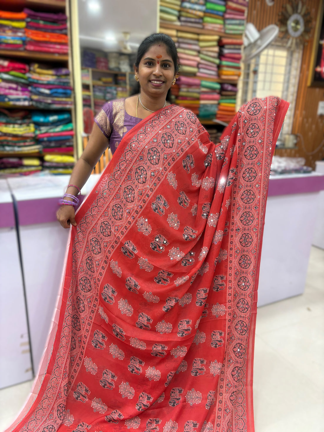Ajrakh Print Sarees