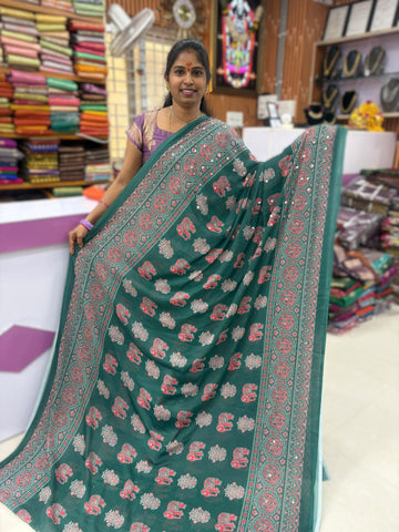 Ajrakh Print Sarees