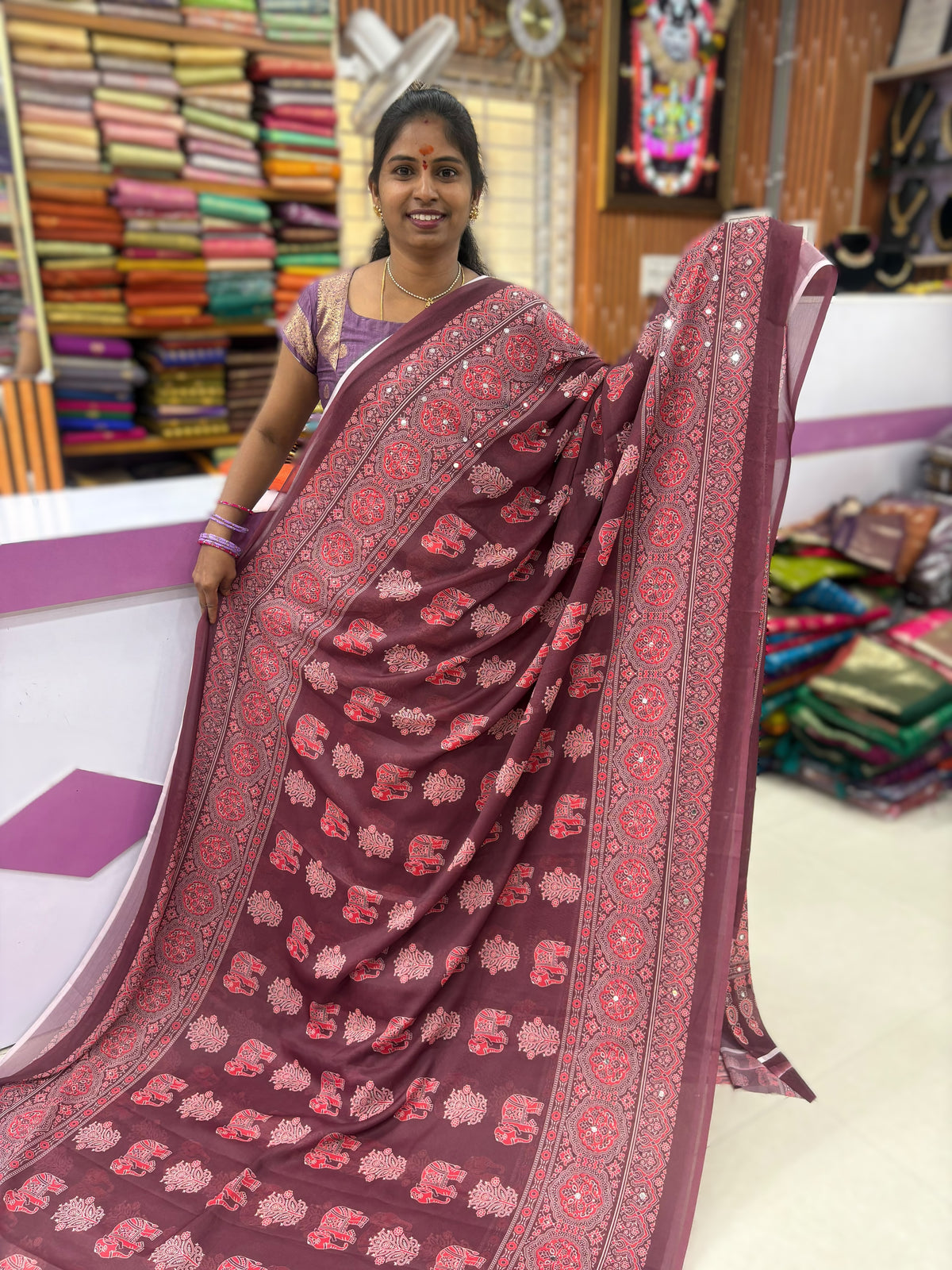 Ajrakh Print Sarees