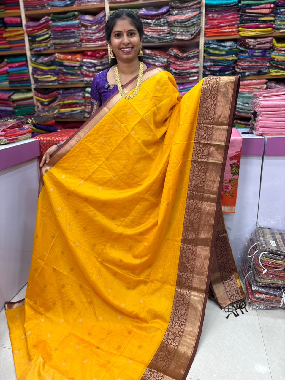 Banaras Vintage Checks Saree