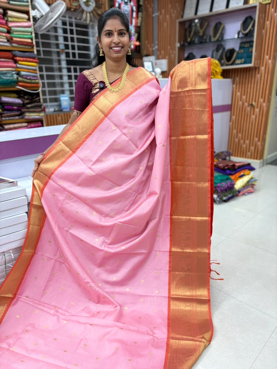 Banaras Vintage Checks Saree