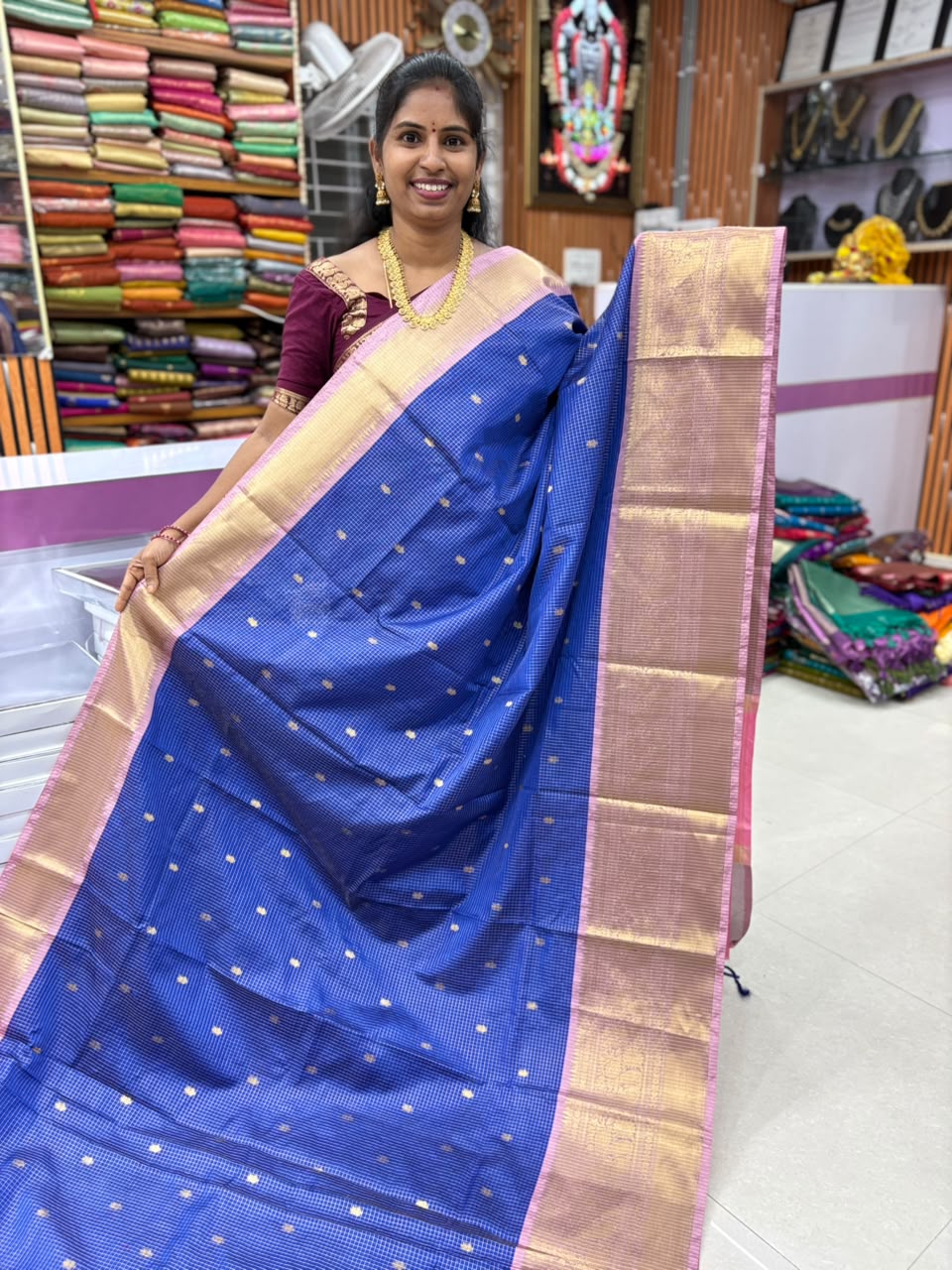 Banaras Vintage Checks Saree