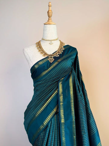 Trendy checks Saree